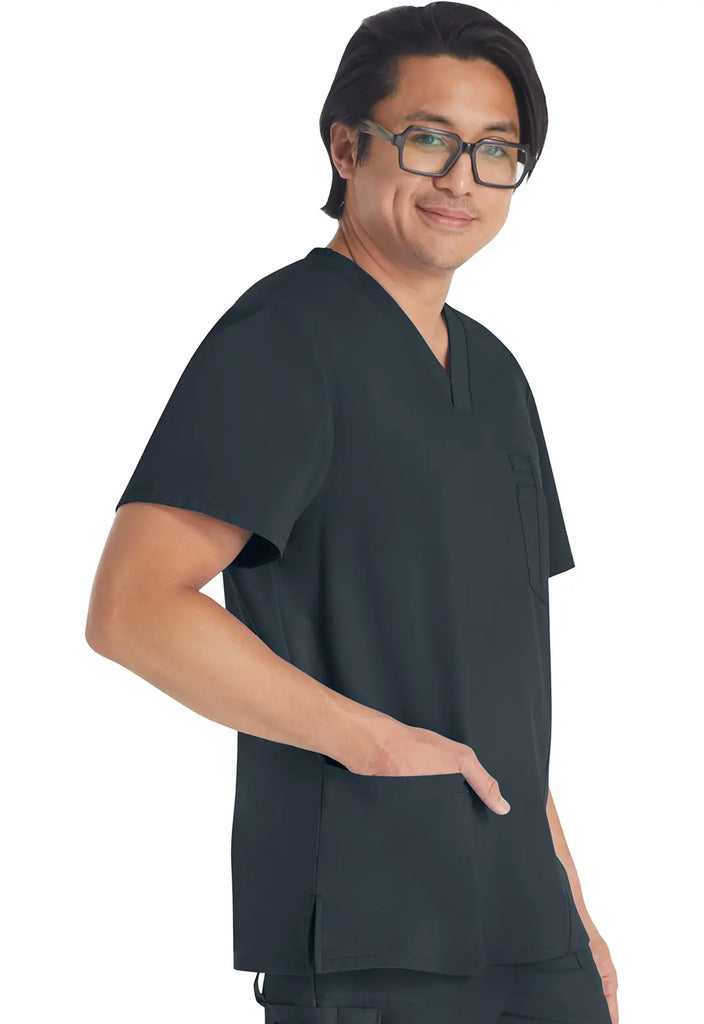 Dickies Scrubs 5-Pocket Men's V-Neck Top Pewter | scrub-supply.com