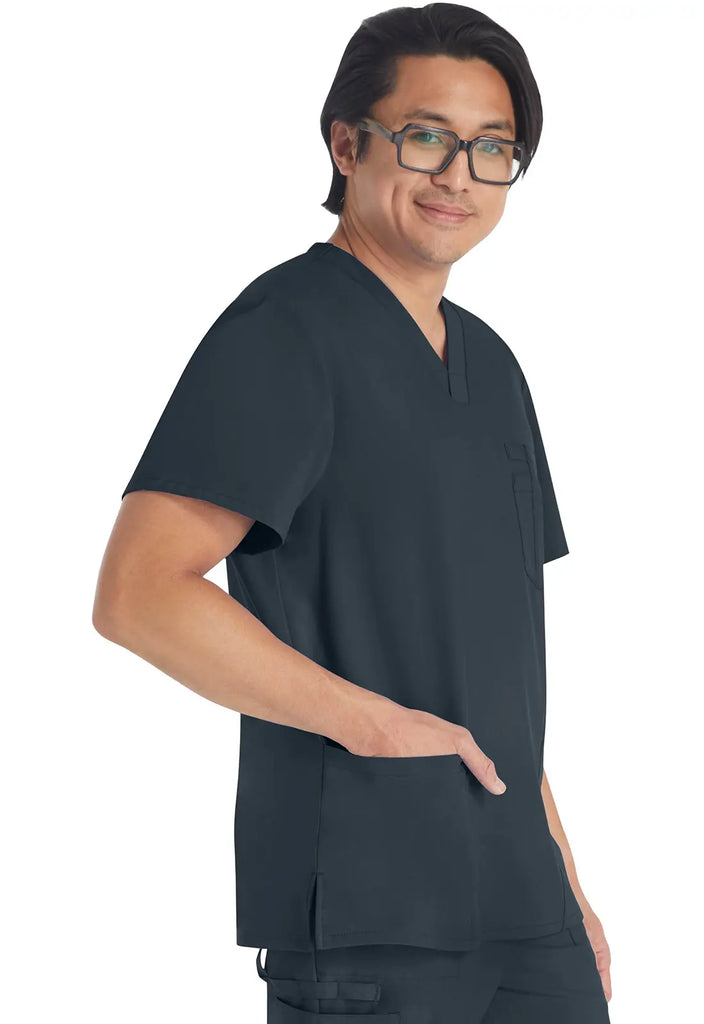 Dickies Scrubs 5-Pocket Men's V-Neck Top Pewter | scrub-supply.com