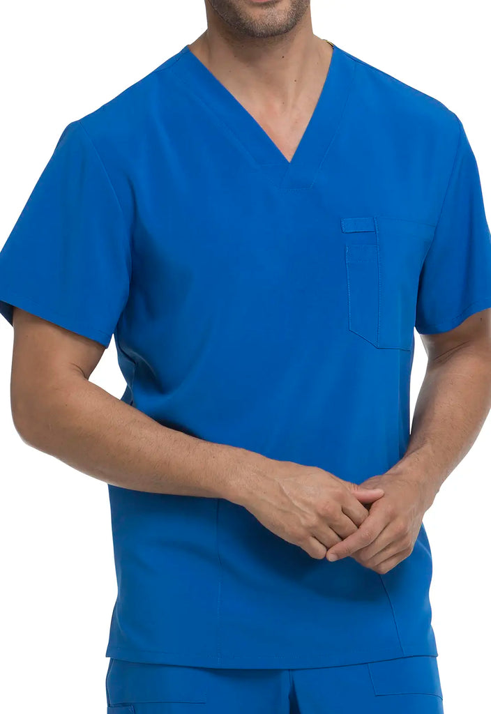 Dickies Scrubs 5-Pocket Men's V-Neck Top Royal Blue | scrub-supply.com