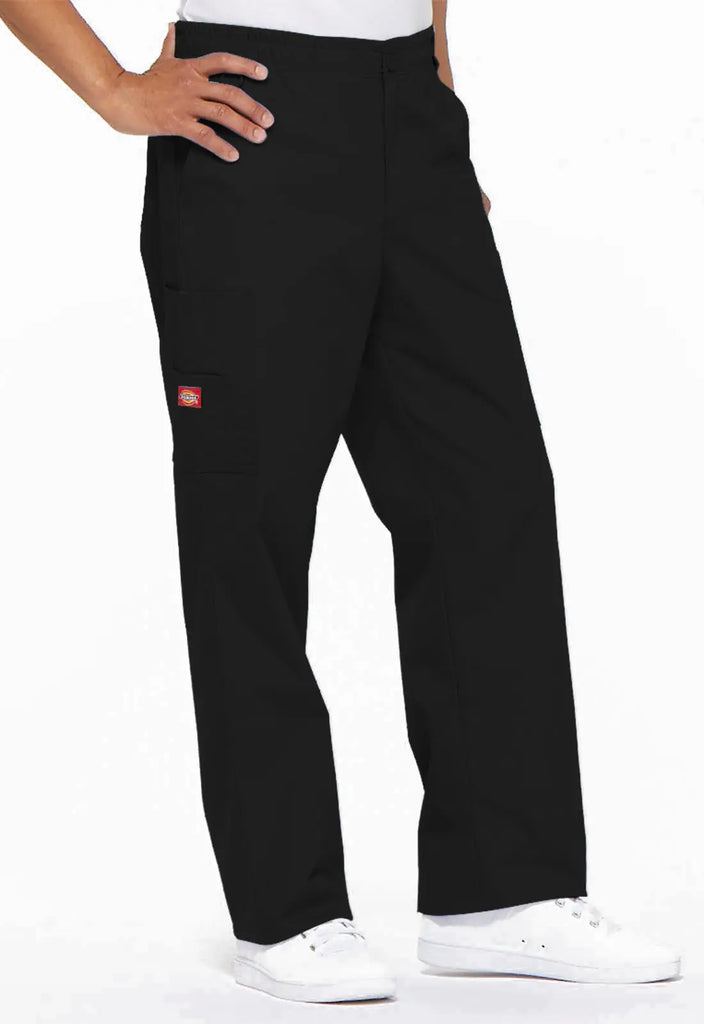 Dickies Scrubs Men's Zip Fly Pull-On Pant Black | scrub-supply.com