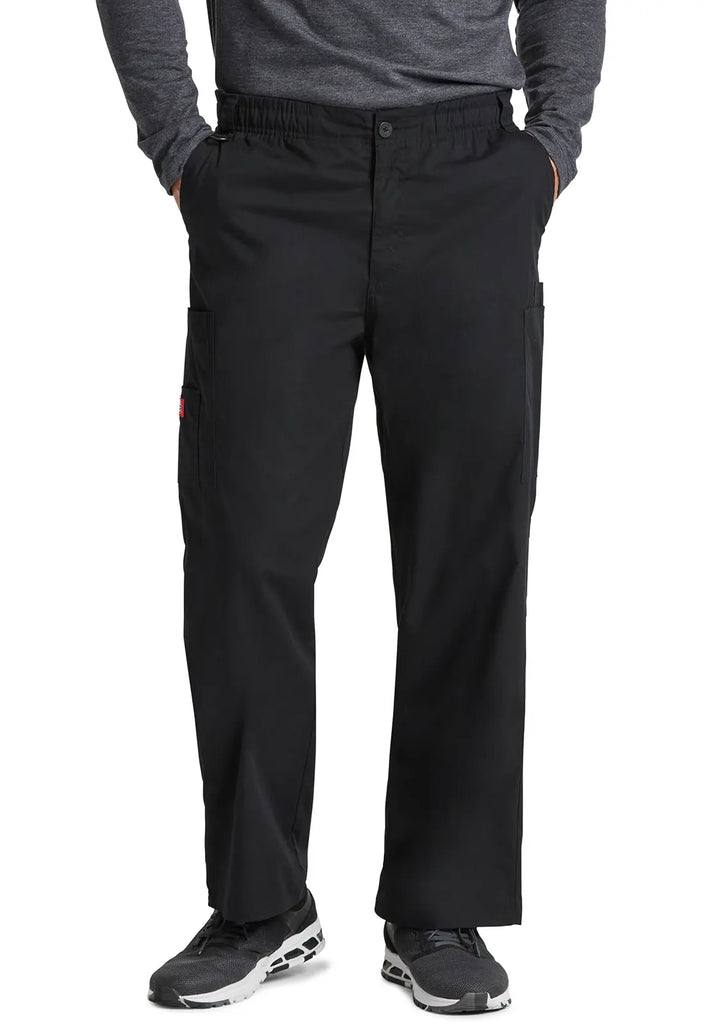 Dickies Scrubs Men's Zip Fly Pull-On Pant Black | scrub-supply.com