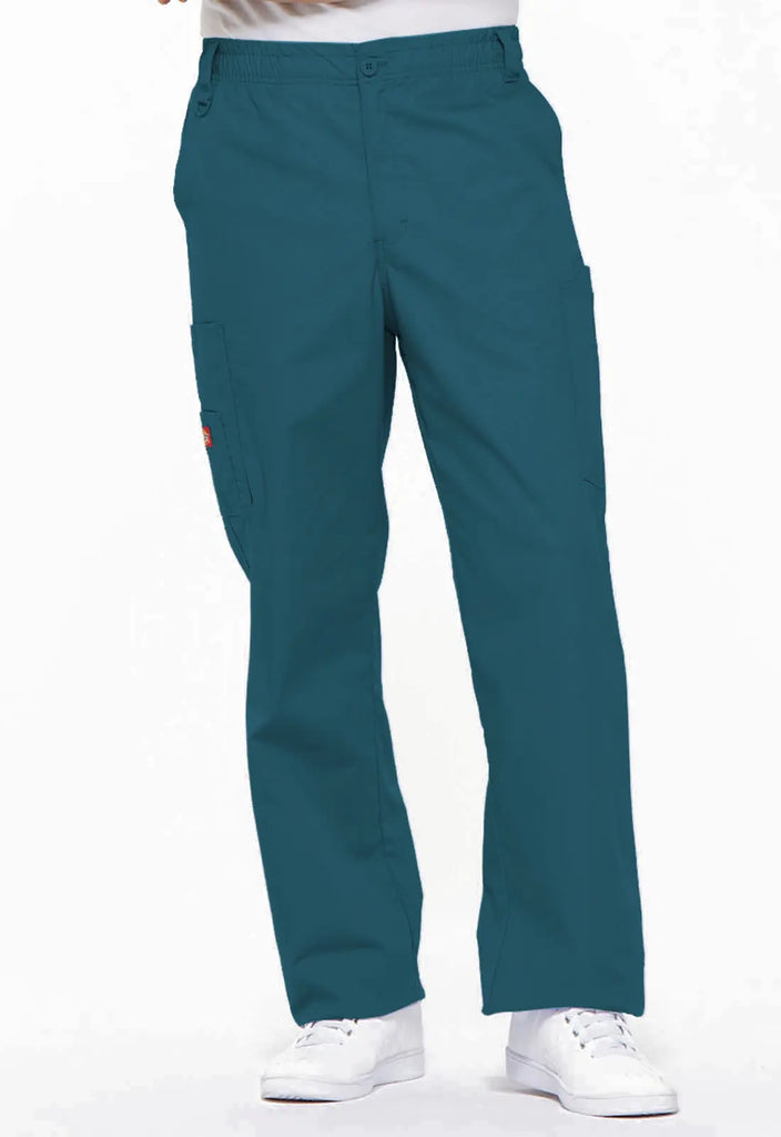 Dickies Scrubs Men's Zip Fly Pull-On Pant Caribbean Blue | scrub-supply.com