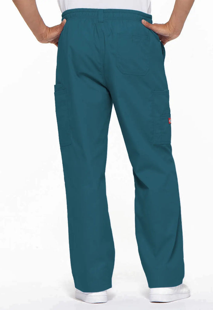 Dickies Scrubs Men's Zip Fly Pull-On Pant Caribbean Blue | scrub-supply.com