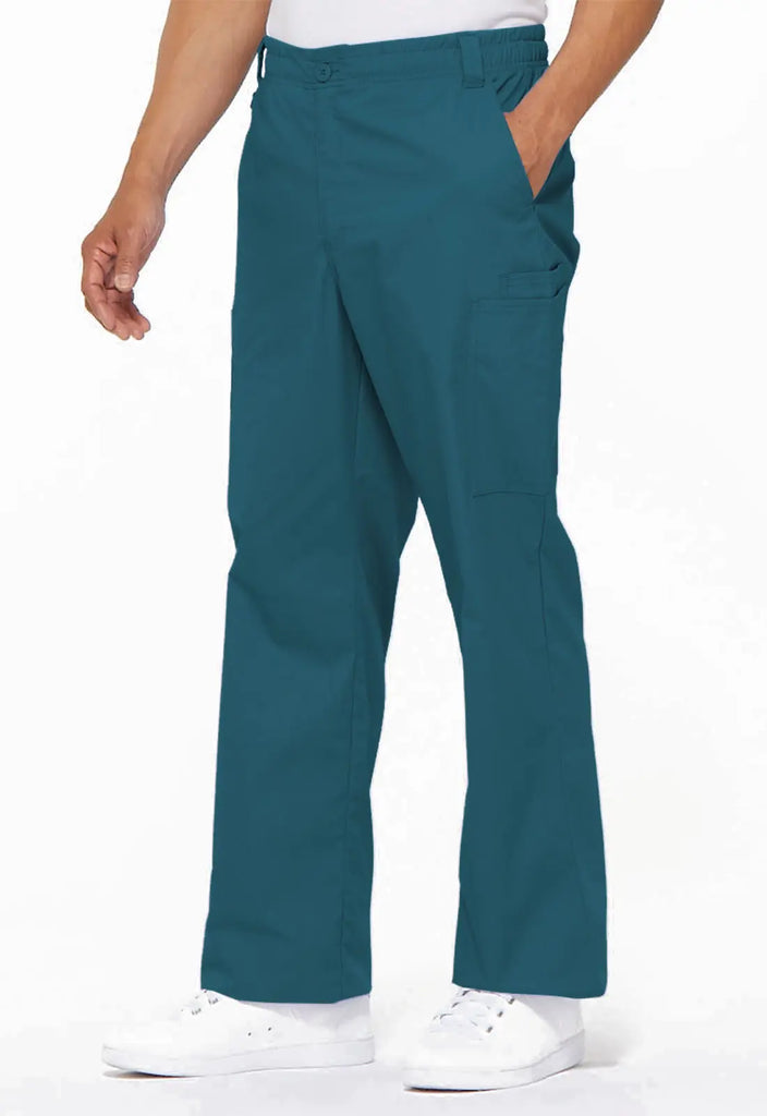 Dickies Scrubs Men's Zip Fly Pull-On Pant Caribbean Blue | scrub-supply.com