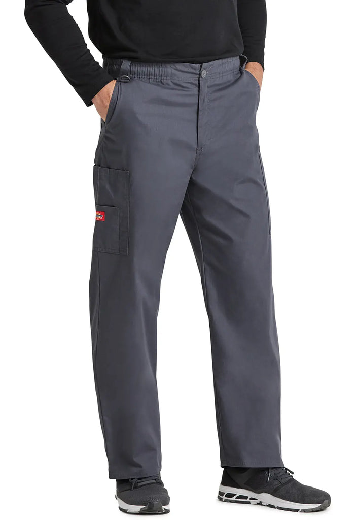 Dickies Scrubs Men's Zip Fly Pull-On Pant Pewter | scrub-supply.com