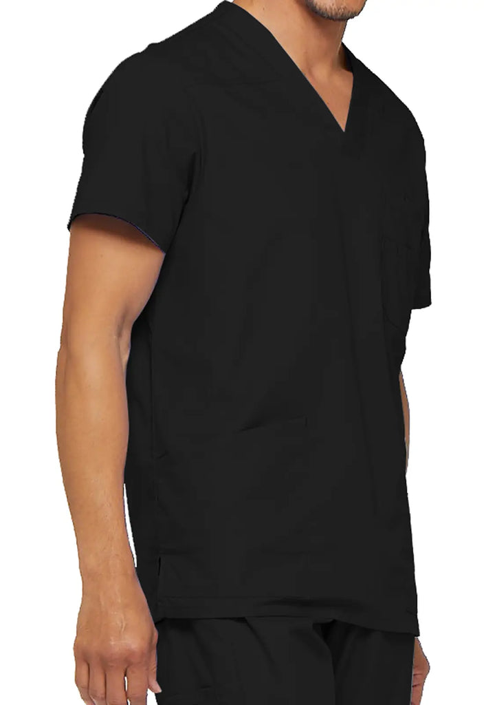 Dickies Scrubs Essentials Men's V-Neck Top Black | scrub-supply.com