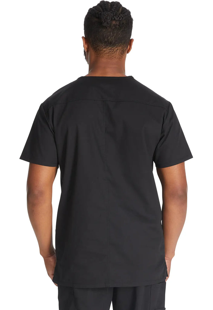 Dickies Scrubs Essentials Men's V-Neck Top Black | scrub-supply.com