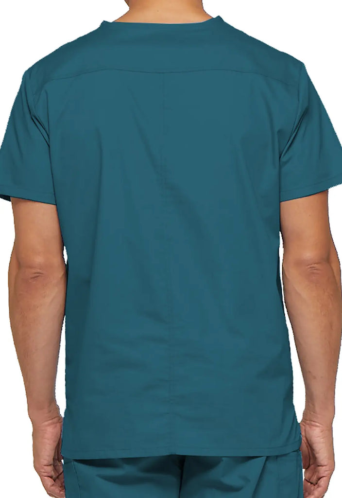 Dickies Scrubs Essentials Men's V-Neck Top Caribbean Blue | scrub-supply.com