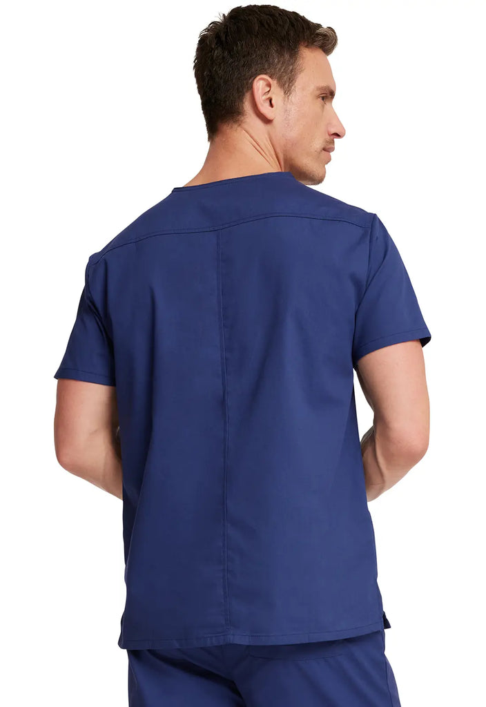 Dickies Scrubs Essentials Men's V-Neck Top Navy | scrub-supply.com