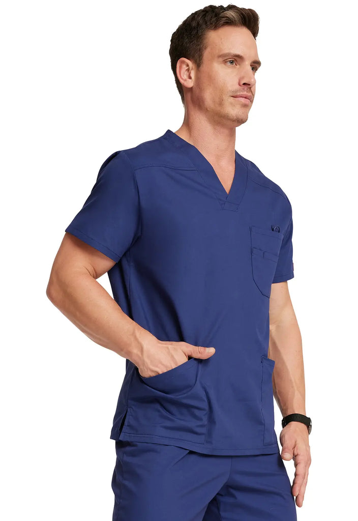 Dickies Scrubs Essentials Men's V-Neck Top Navy | scrub-supply.com