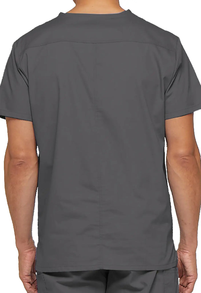 Dickies Scrubs Essentials Men's V-Neck Top Pewter | scrub-supply.com