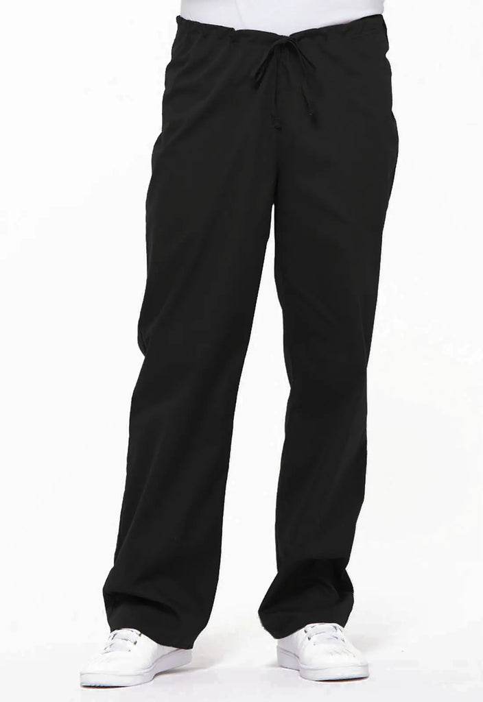 Dickies Scrubs Unisex Drawstring Pant Black | scrub-supply.com