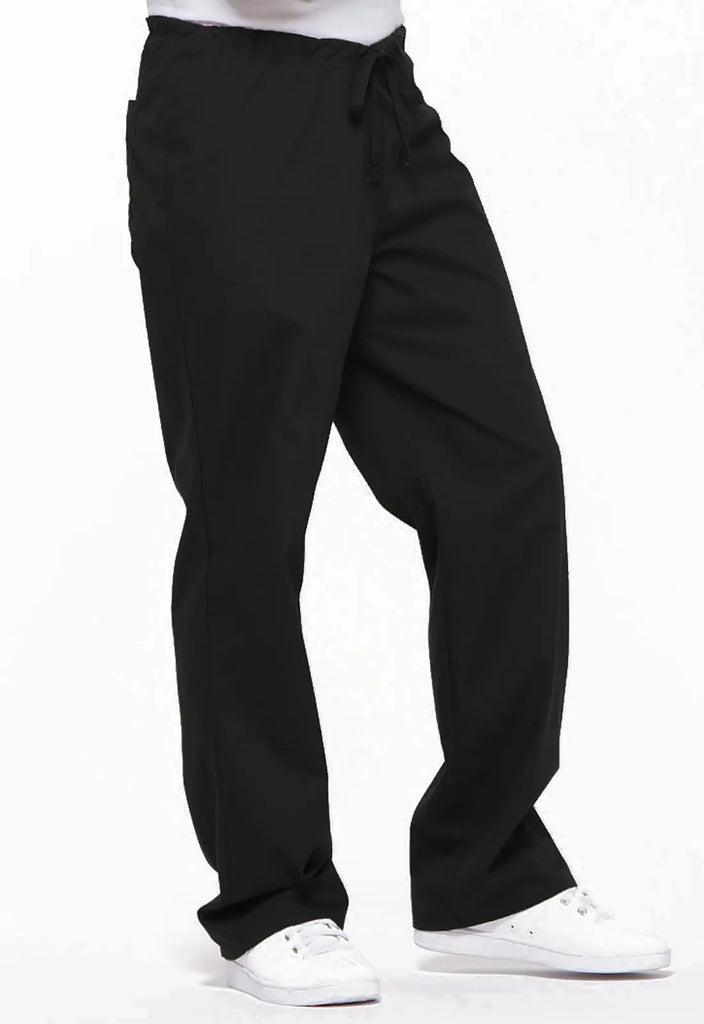 Dickies Scrubs Unisex Drawstring Pant Black | scrub-supply.com