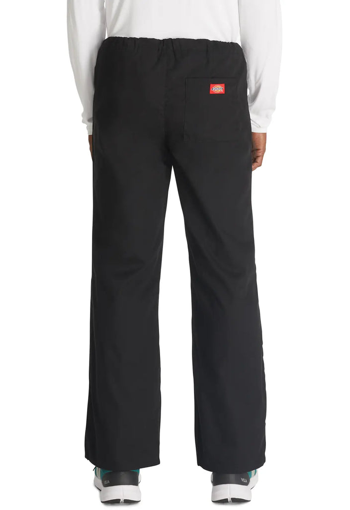 Dickies Scrubs Unisex Drawstring Pant Black | scrub-supply.com