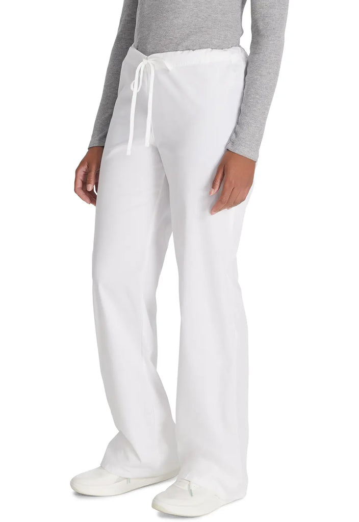 Dickies Scrubs Unisex Drawstring Pant White | scrub-supply.com