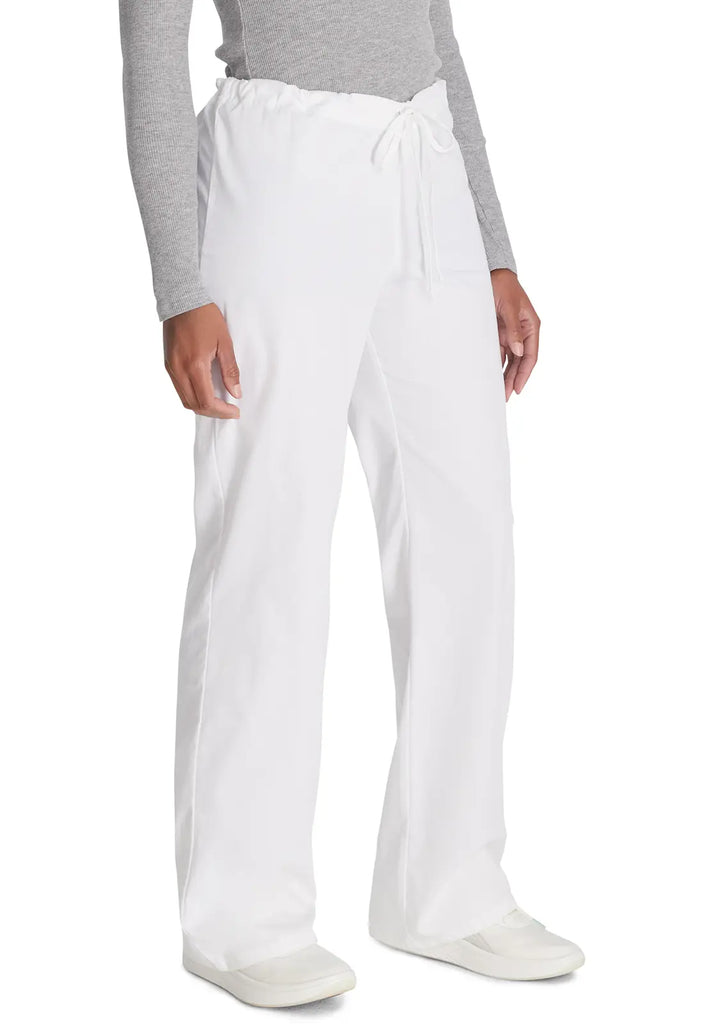 Dickies Scrubs Unisex Drawstring Pant White | scrub-supply.com