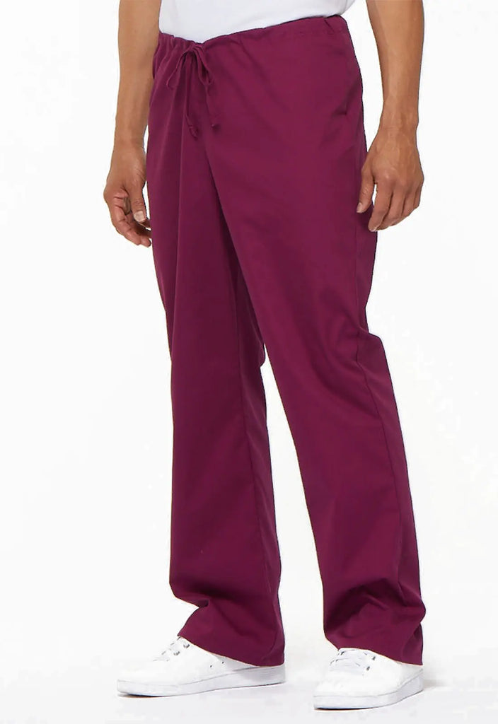 Dickies Scrubs Unisex Drawstring Pant Wine | scrub-supply.com