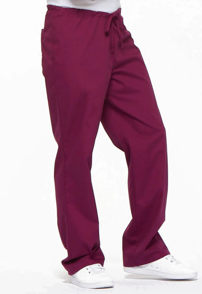 Dickies Scrubs Unisex Drawstring Pant Wine | scrub-supply.com