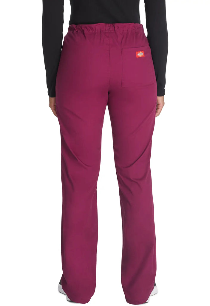 Dickies Scrubs Unisex Drawstring Pant Wine | scrub-supply.com