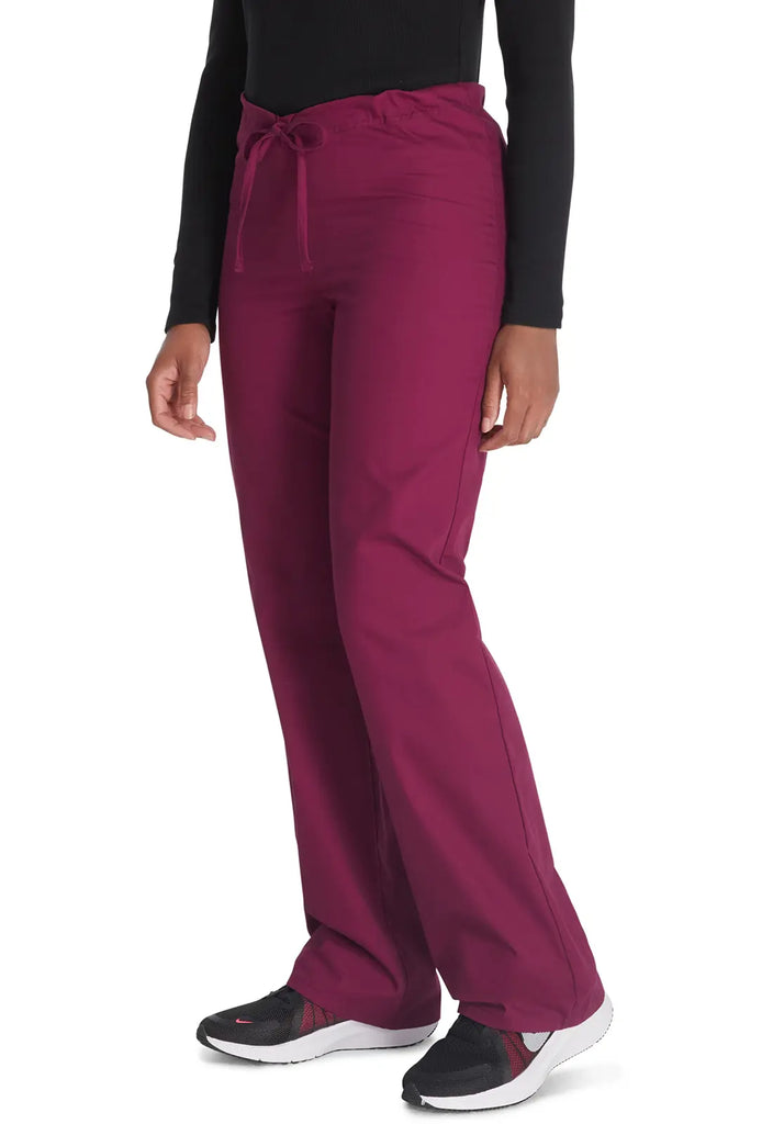 Dickies Scrubs Unisex Drawstring Pant Wine | scrub-supply.com