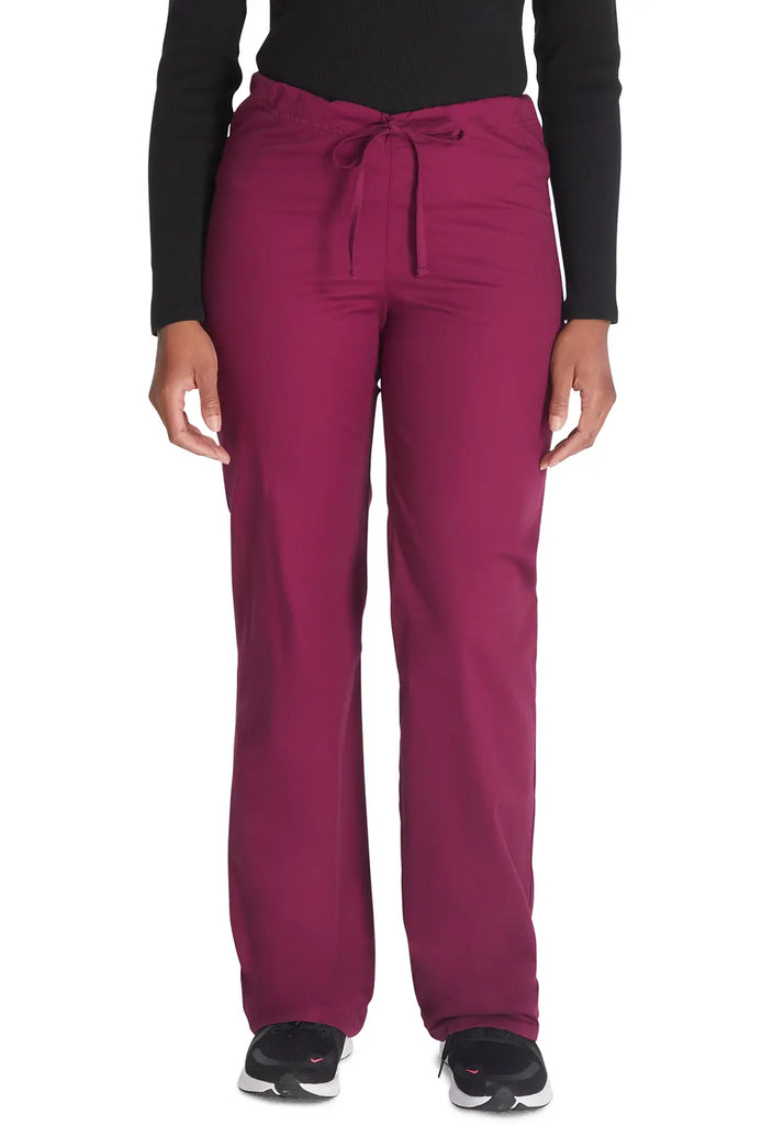 Dickies Scrubs Unisex Drawstring Pant Wine | scrub-supply.com