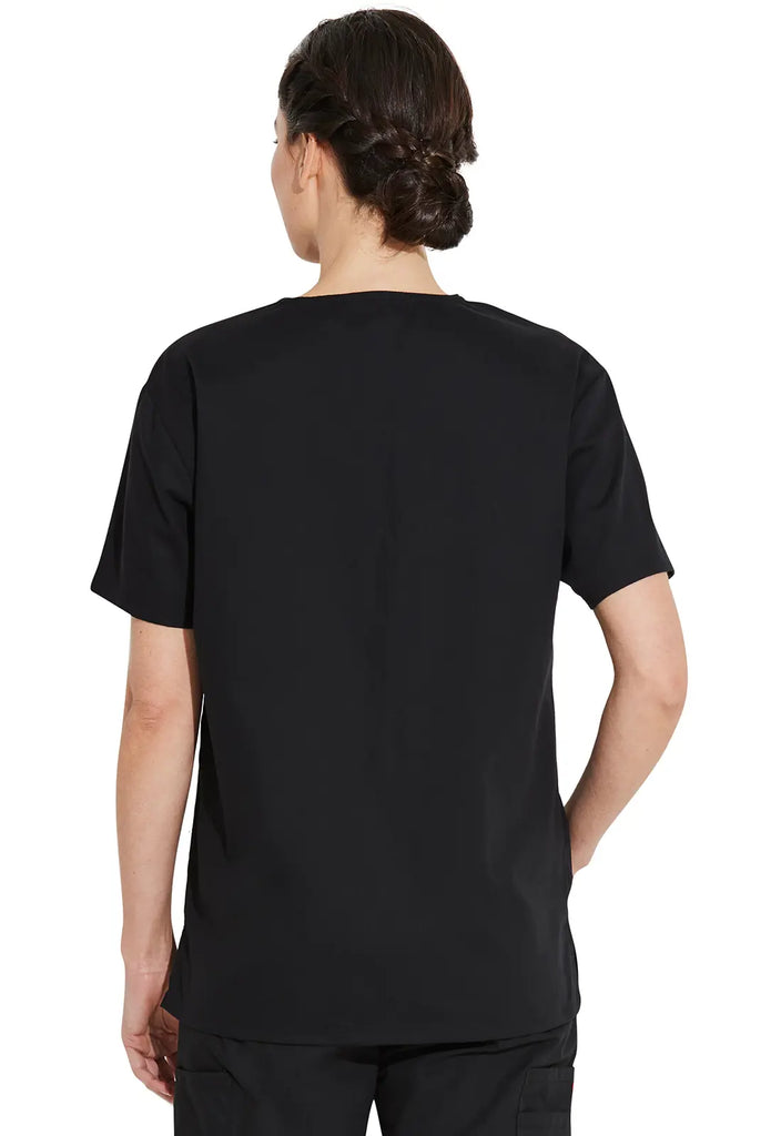 Dickies Scrubs Unisex Tuckable V-Neck Top Black | scrub-supply.com