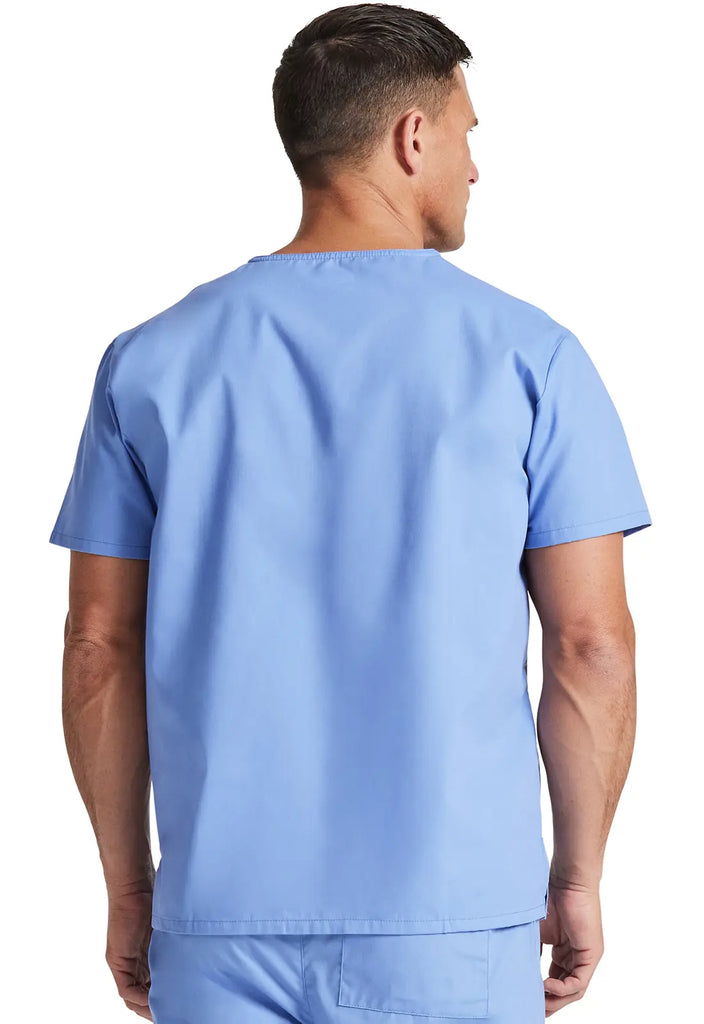 Dickies Scrubs Unisex Tuckable V-Neck Top Ceil Blue | scrub-supply.com