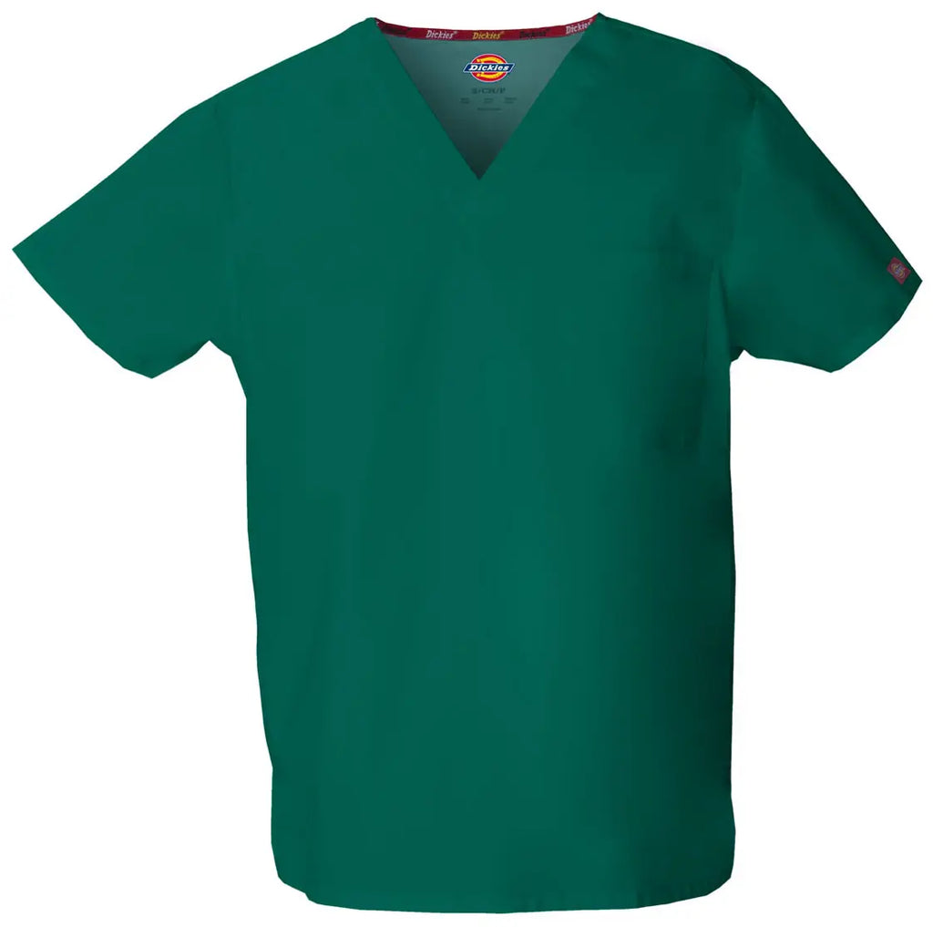 Dickies Scrubs Unisex Tuckable V-Neck Top Hunter Green | scrub-supply.com