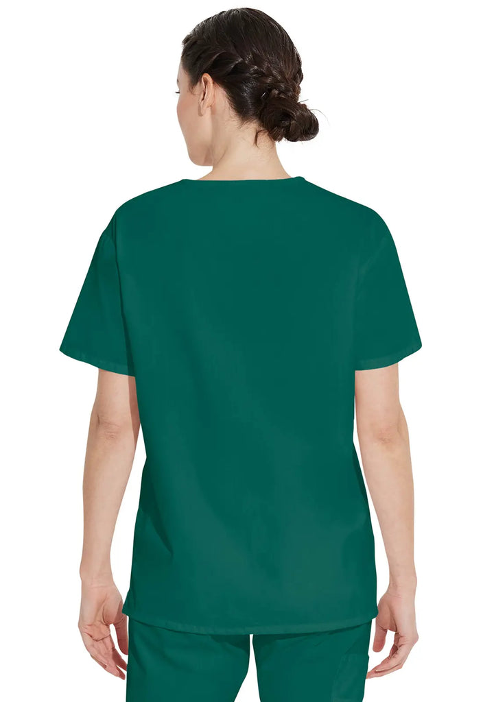 Dickies Scrubs Unisex Tuckable V-Neck Top Hunter Green | scrub-supply.com