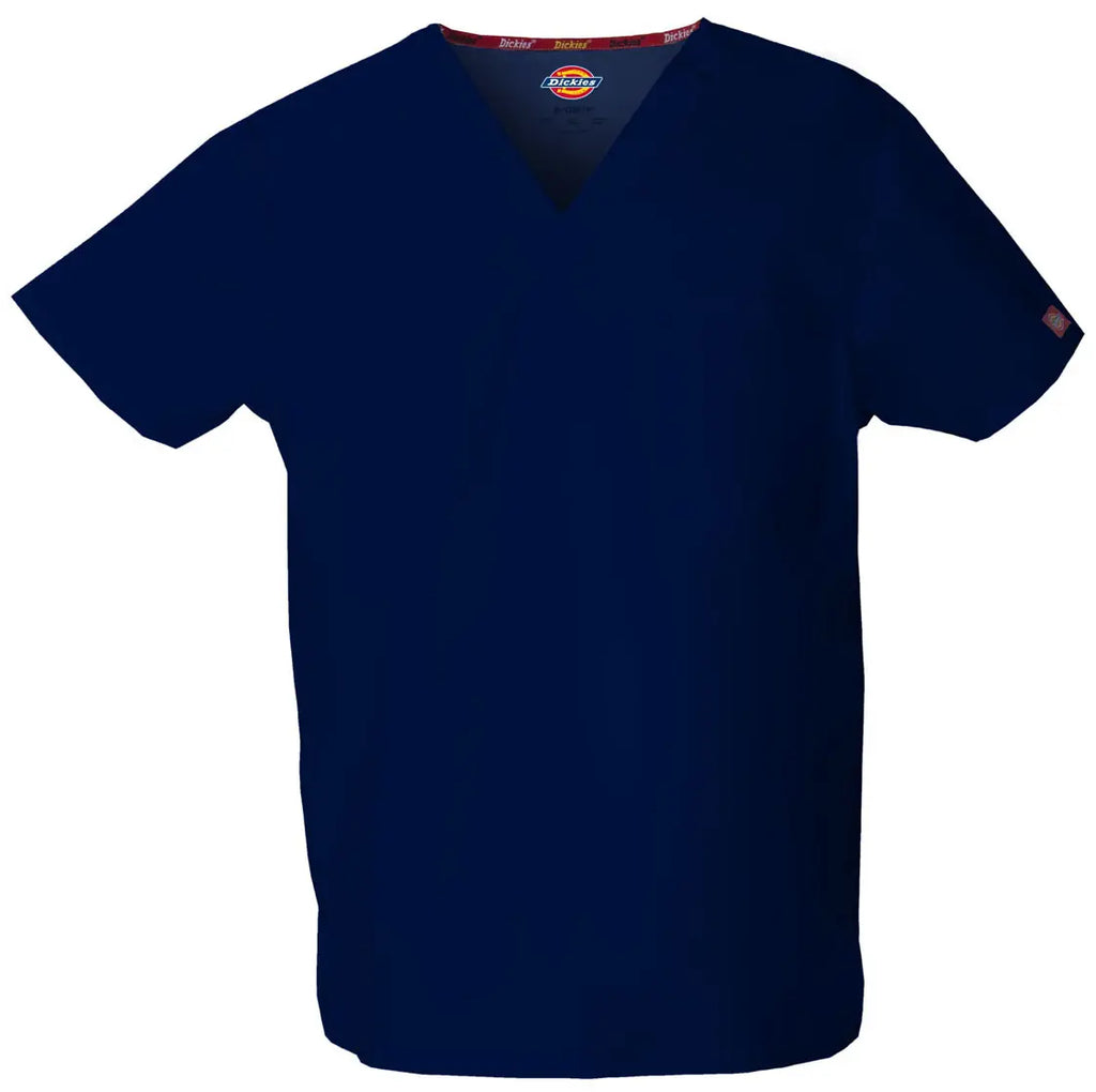 Dickies Scrubs Unisex Tuckable V-Neck Top Navy | scrub-supply.com