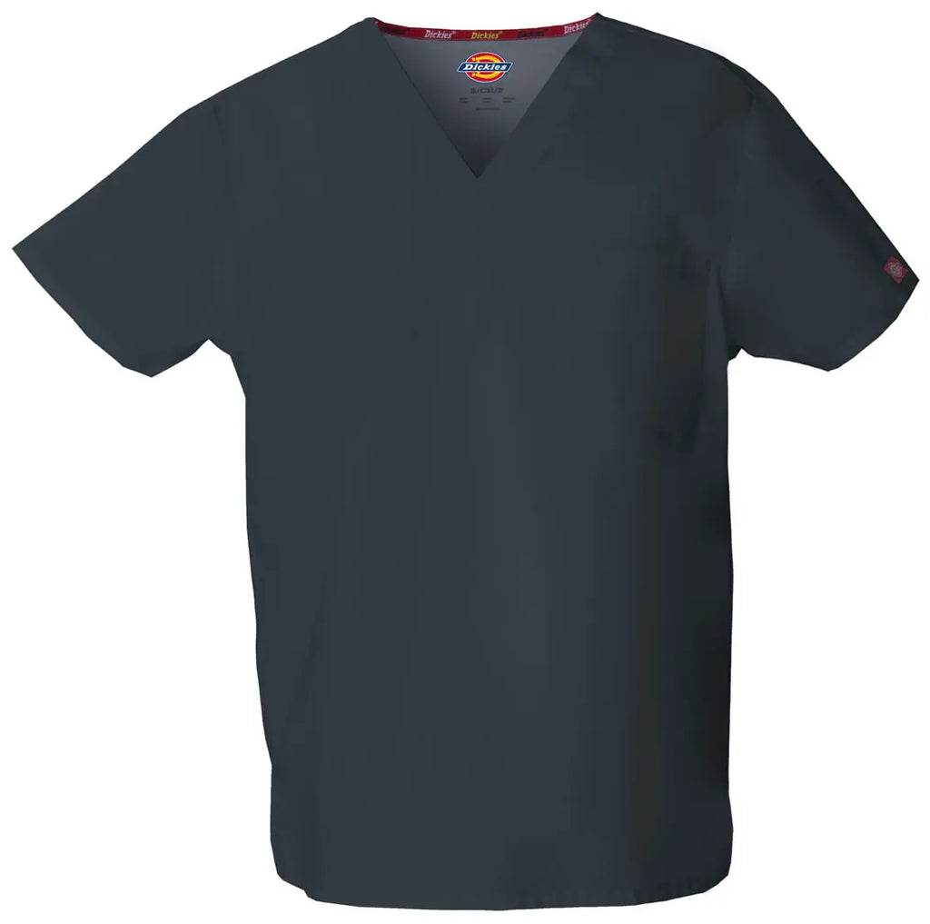 Dickies Scrubs Unisex Tuckable V-Neck Top Pewter | scrub-supply.com