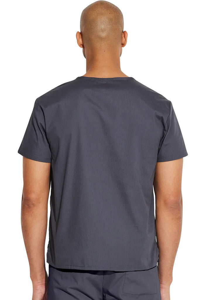 Dickies Scrubs Unisex Tuckable V-Neck Top Pewter | scrub-supply.com