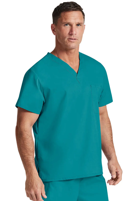 Dickies Scrubs Unisex Tuckable V-Neck Top Teal | scrub-supply.com