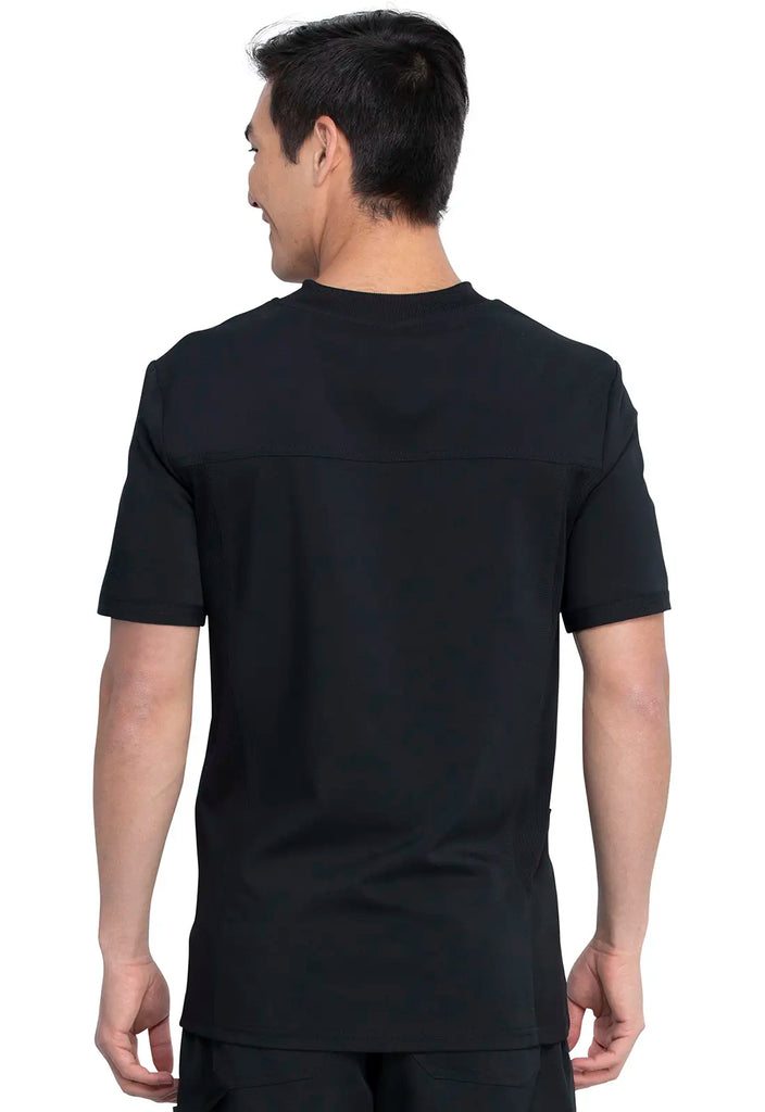 Dickies Scrubs 3-Pocket Men's V-Neck Top Black | scrub-supply.com