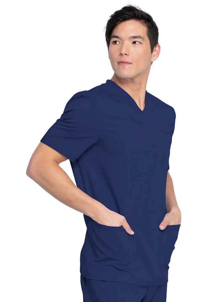 Dickies Scrubs 3-Pocket Men's V-Neck Top Navy | scrub-supply.com