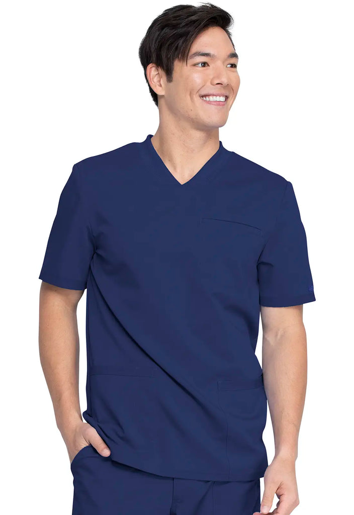 Dickies Scrubs 3-Pocket Men's V-Neck Top Navy | scrub-supply.com