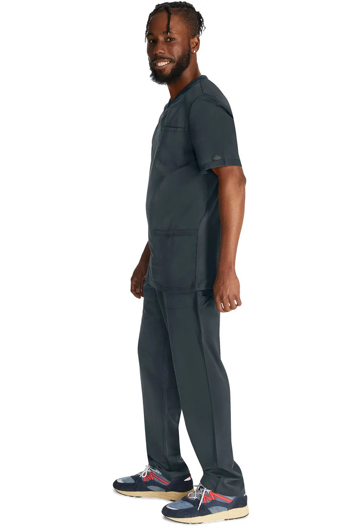 Dickies Scrubs 3-Pocket Men's V-Neck Top Pewter | scrub-supply.com