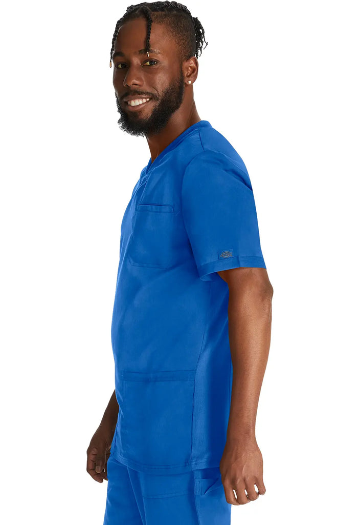 Dickies Scrubs 3-Pocket Men's V-Neck Top Royal Blue | scrub-supply.com