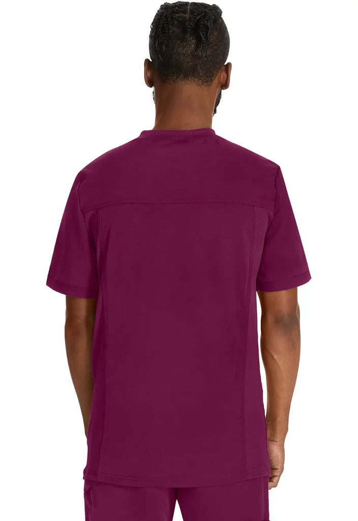 Dickies Scrubs 3-Pocket Men's V-Neck Top Wine | scrub-supply.com