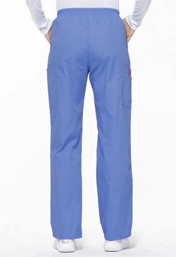 Dickies Scrubs 6-Pocket Natural Rise Tapered Leg Pull-on Pant Ceil Blue | scrub-supply.com