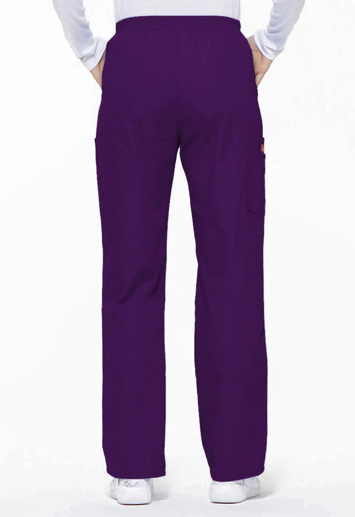 Dickies Scrubs 6-Pocket Natural Rise Tapered Leg Pull-on Pant Eggplant | scrub-supply.com