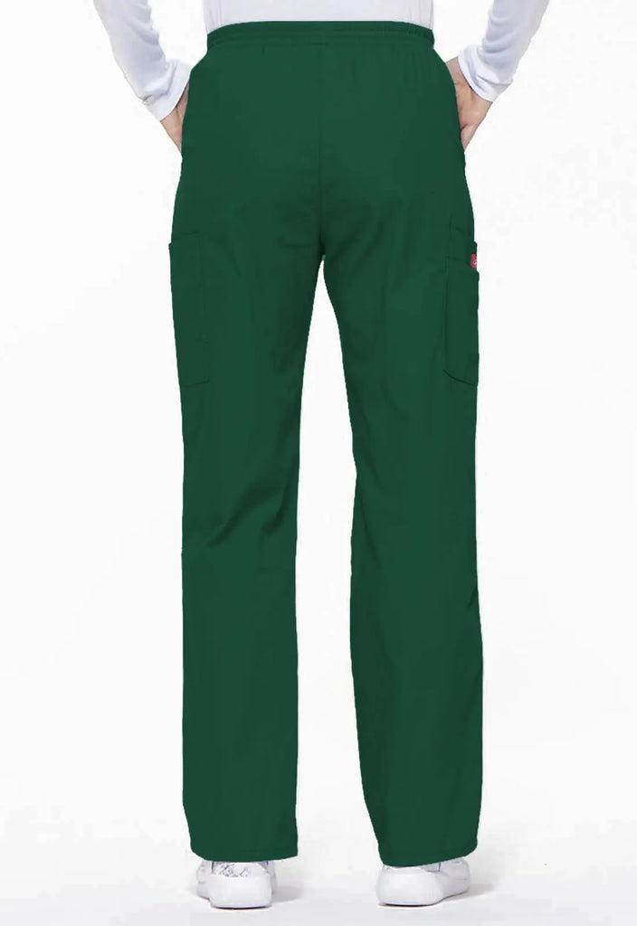 Dickies Scrubs 6-Pocket Natural Rise Tapered Leg Pull-on Pant Hunter Green | scrub-supply.com