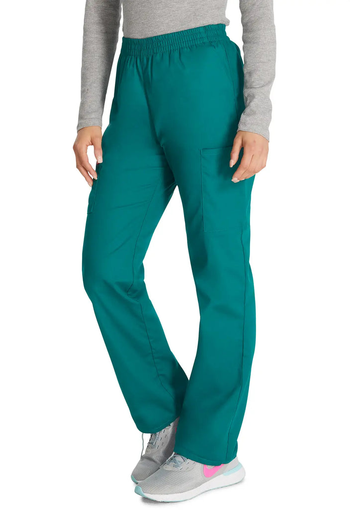 Dickies Scrubs 6-Pocket Natural Rise Tapered Leg Pull-on Pant Hunter Green | scrub-supply.com