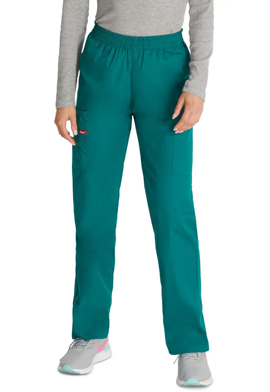 Dickies Scrubs 6-Pocket Natural Rise Tapered Leg Pull-on Pant Hunter Green | scrub-supply.com