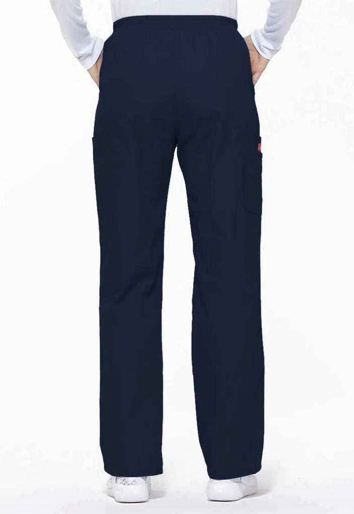 Dickies Scrubs 6-Pocket Natural Rise Tapered Leg Pull-on Pant Navy | scrub-supply.com