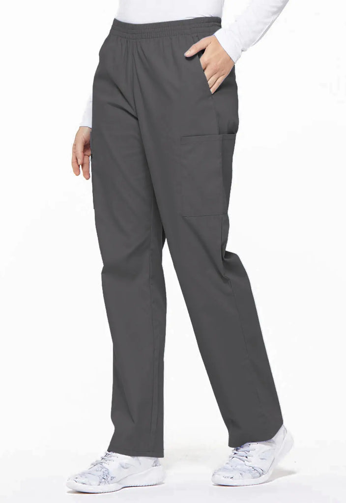 Dickies Scrubs 6-Pocket Natural Rise Tapered Leg Pull-on Pant Pewter | scrub-supply.com