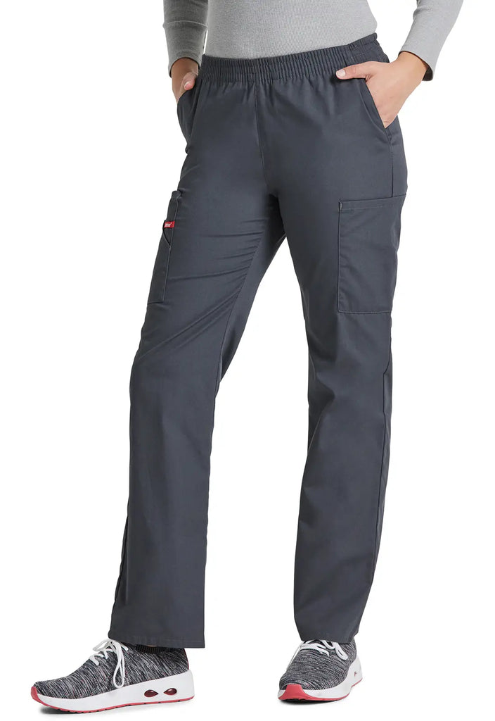 Dickies Scrubs 6-Pocket Natural Rise Tapered Leg Pull-on Pant Pewter | scrub-supply.com