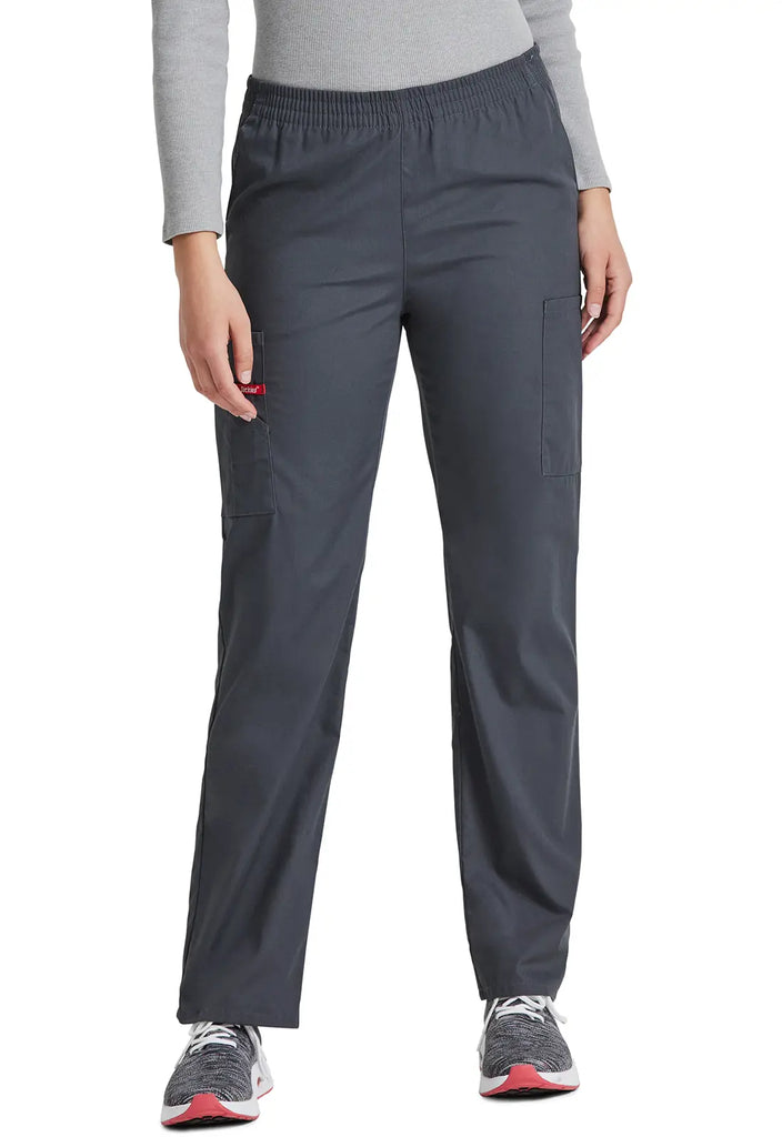 Dickies Scrubs 6-Pocket Natural Rise Tapered Leg Pull-on Pant Pewter | scrub-supply.com