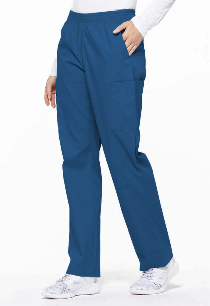 Dickies Scrubs 6-Pocket Natural Rise Tapered Leg Pull-on Pant Royal Blue | scrub-supply.com