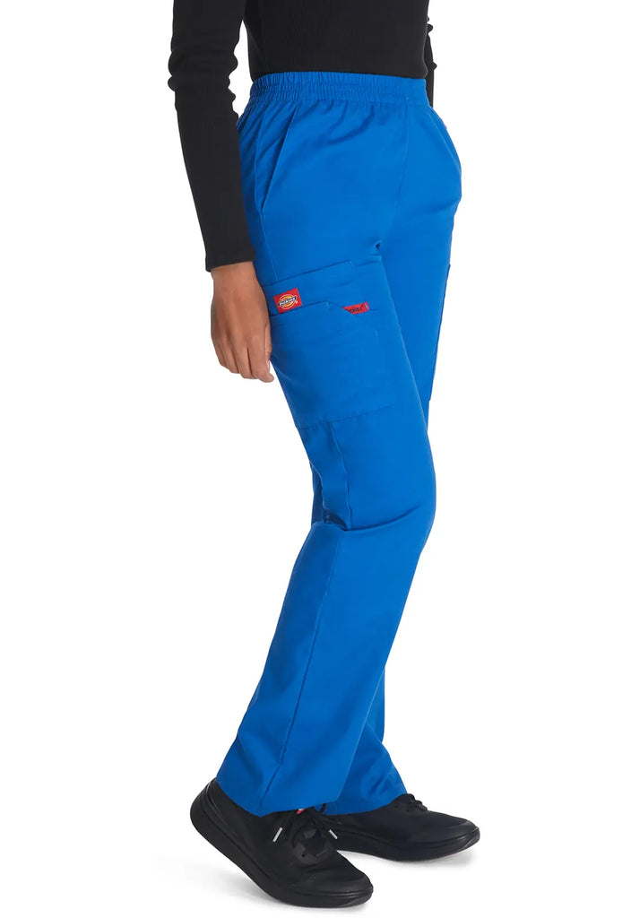 Dickies Scrubs 6-Pocket Natural Rise Tapered Leg Pull-on Pant Royal Blue | scrub-supply.com